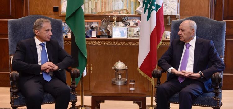 الرئيس بري تابع تطورات الاوضاع في لبنان والمنطقة خلال لقائه رئيس الحكومة الاردنية جعفر حسان والوفد المرافق ، واستقبل الموفد السعودي الامير يزيد بن فرحان ، ورئيس واعضاء إدارة المنطقة الاقتصادية الخاصة في طرابلس ، والنائب هاغوب بقرادونيان .