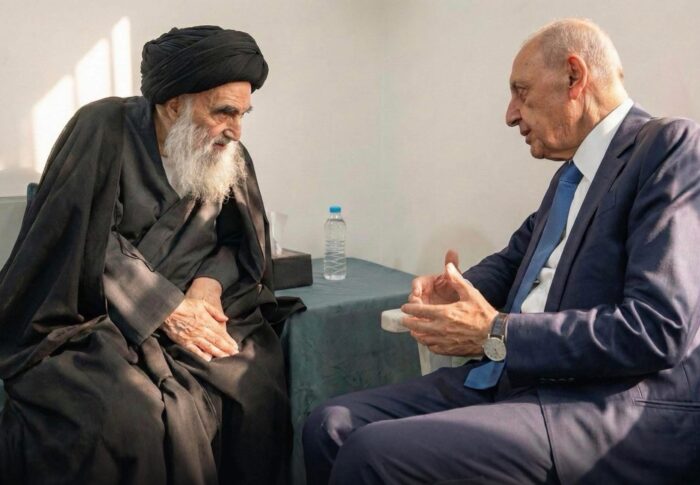 الرئيس نبيه بري يبرق لسماحة المرجع الاعلى آية الله السيد علي السيستاني معزياً بوفاة شقيقه آية الله السيد هادي السيستاني .